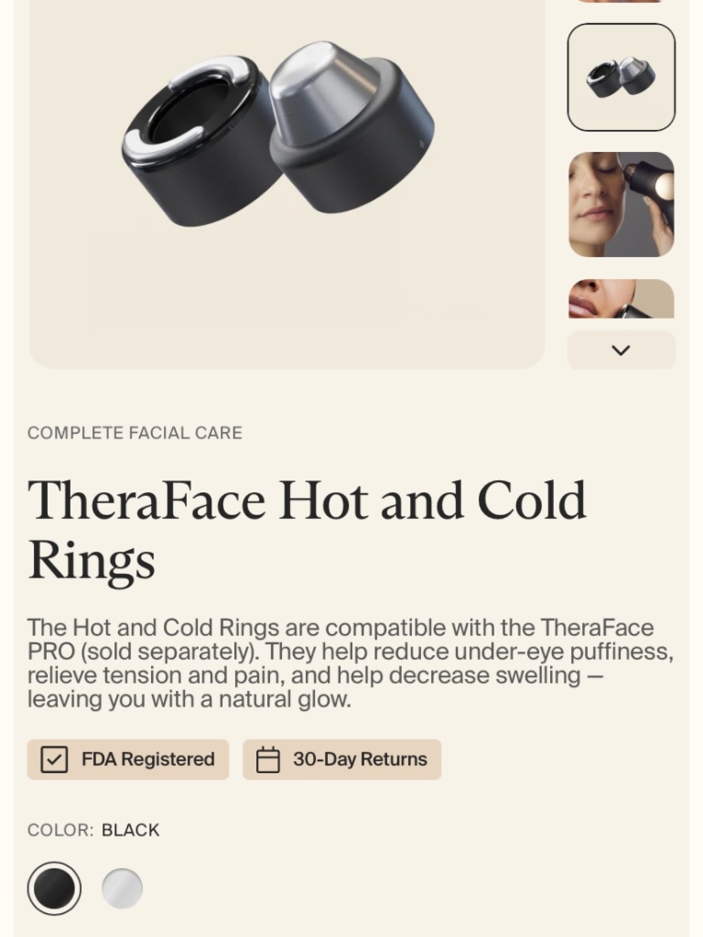 Theraface hot and cold rings